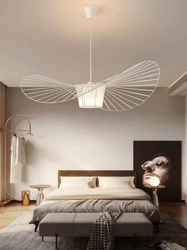 Hat-Shaped Ribbed Metal Pendant Light Fixture, 12 Inches | Temsk