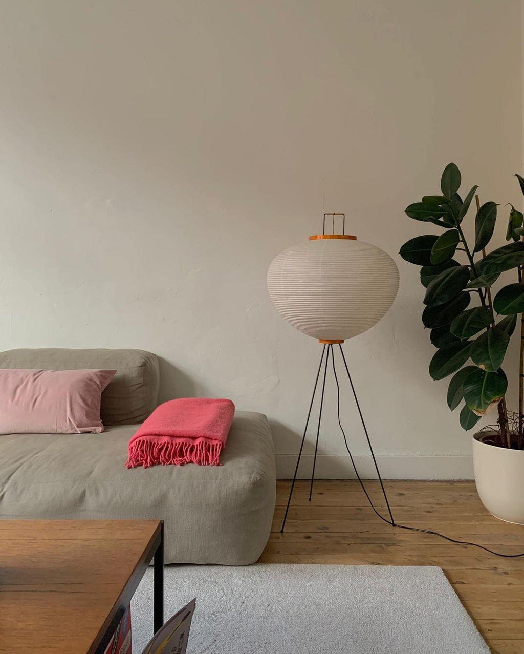 AstraLume Floor Lamp With Rice Paper Shade And Minimalist Warmth | Temsk