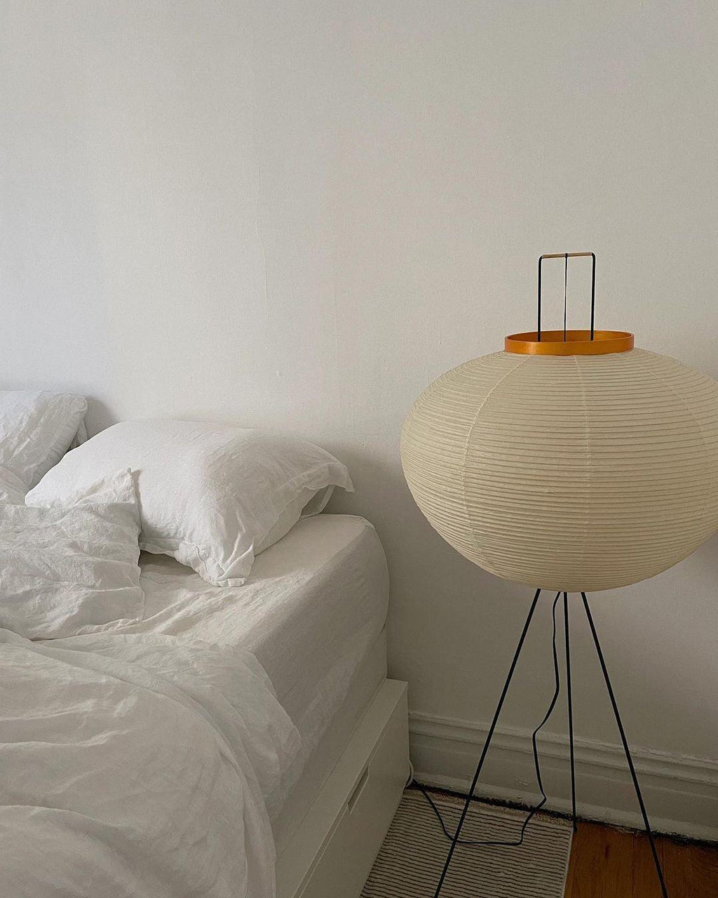 AstraLume Floor Lamp With Rice Paper Shade And Minimalist Warmth | Temsk