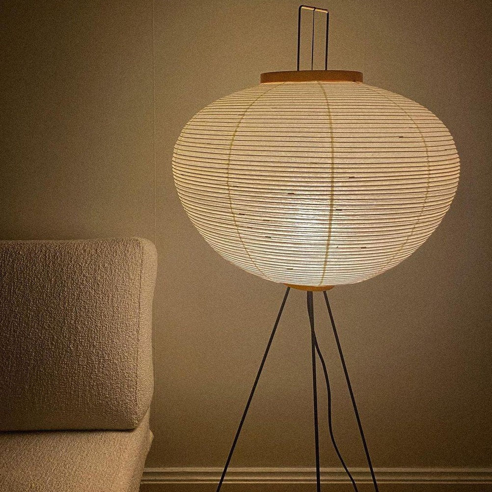 AstraLume Floor Lamp With Rice Paper Shade And Minimalist Warmth | Temsk