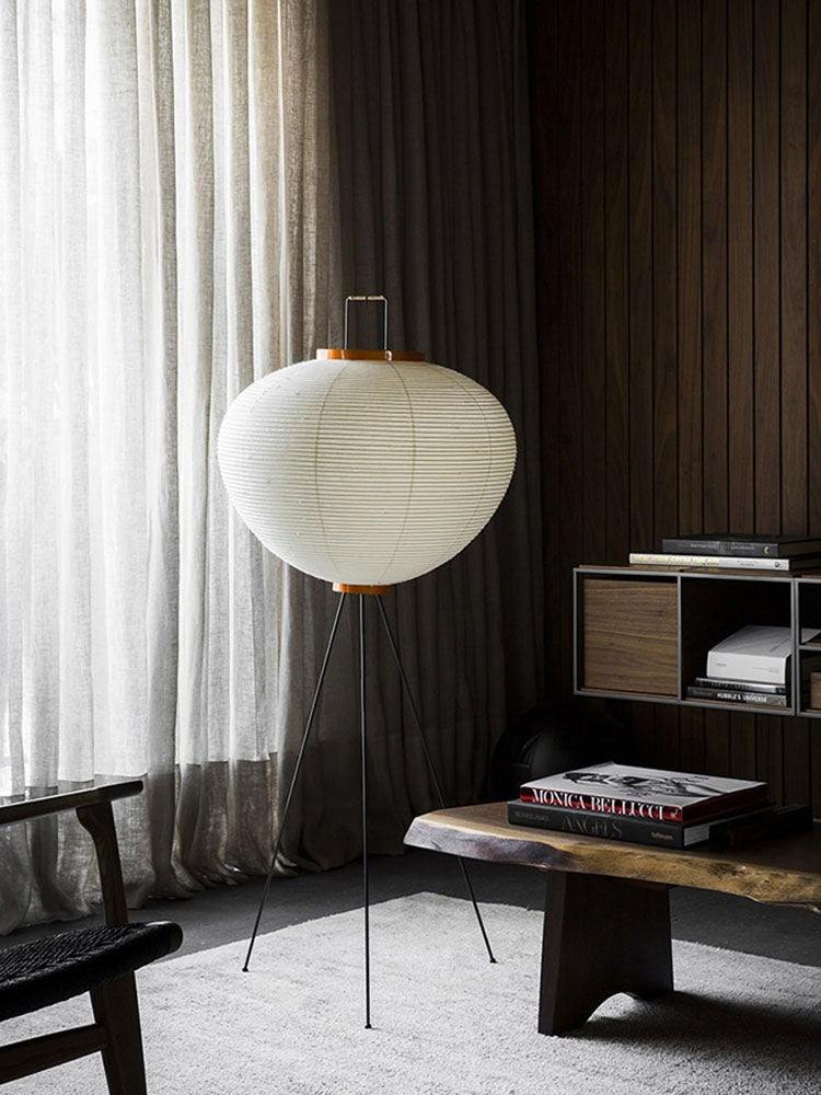 AstraLume Floor Lamp With Rice Paper Shade And Minimalist Warmth | Temsk