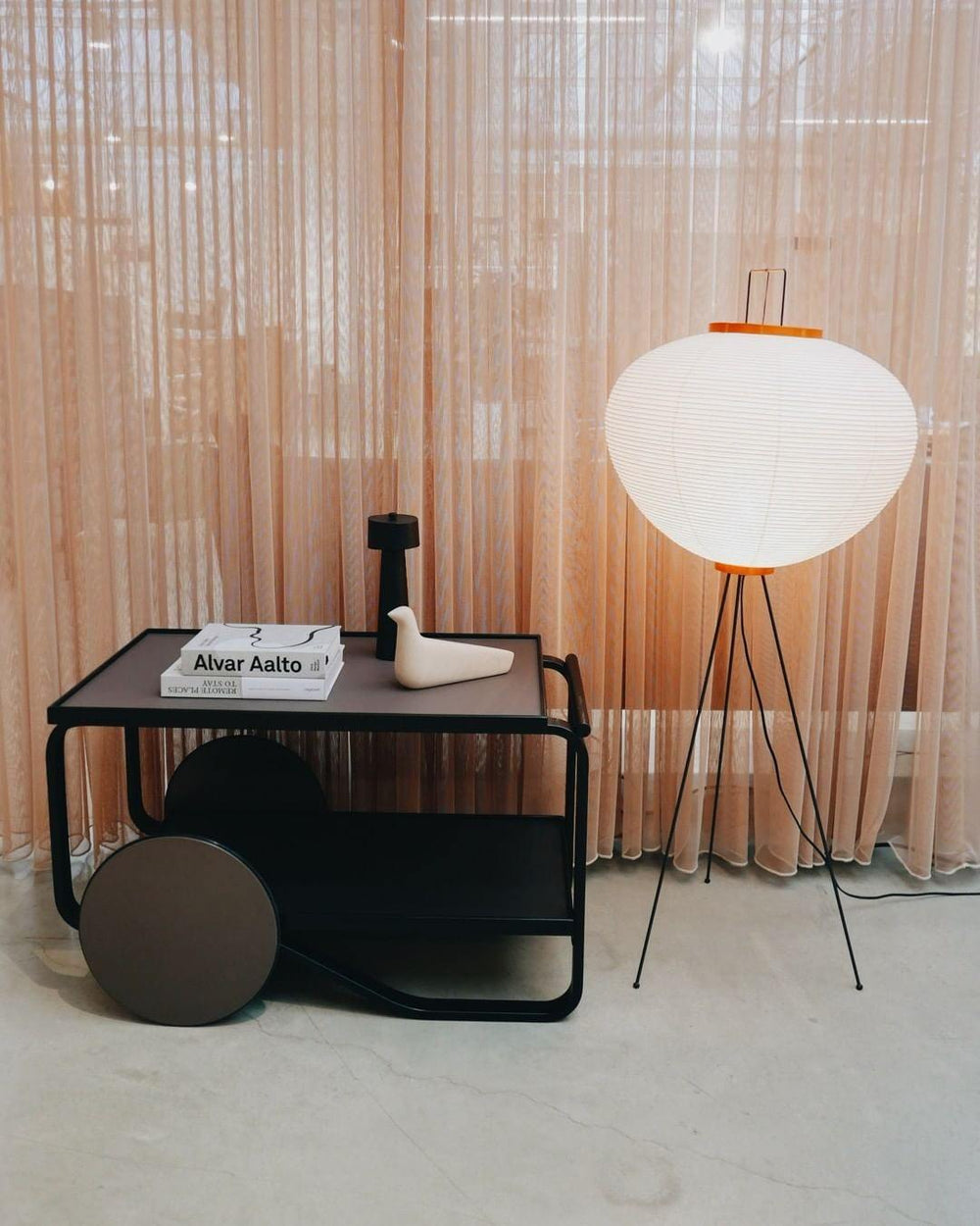 AstraLume Floor Lamp With Rice Paper Shade And Minimalist Warmth | Temsk