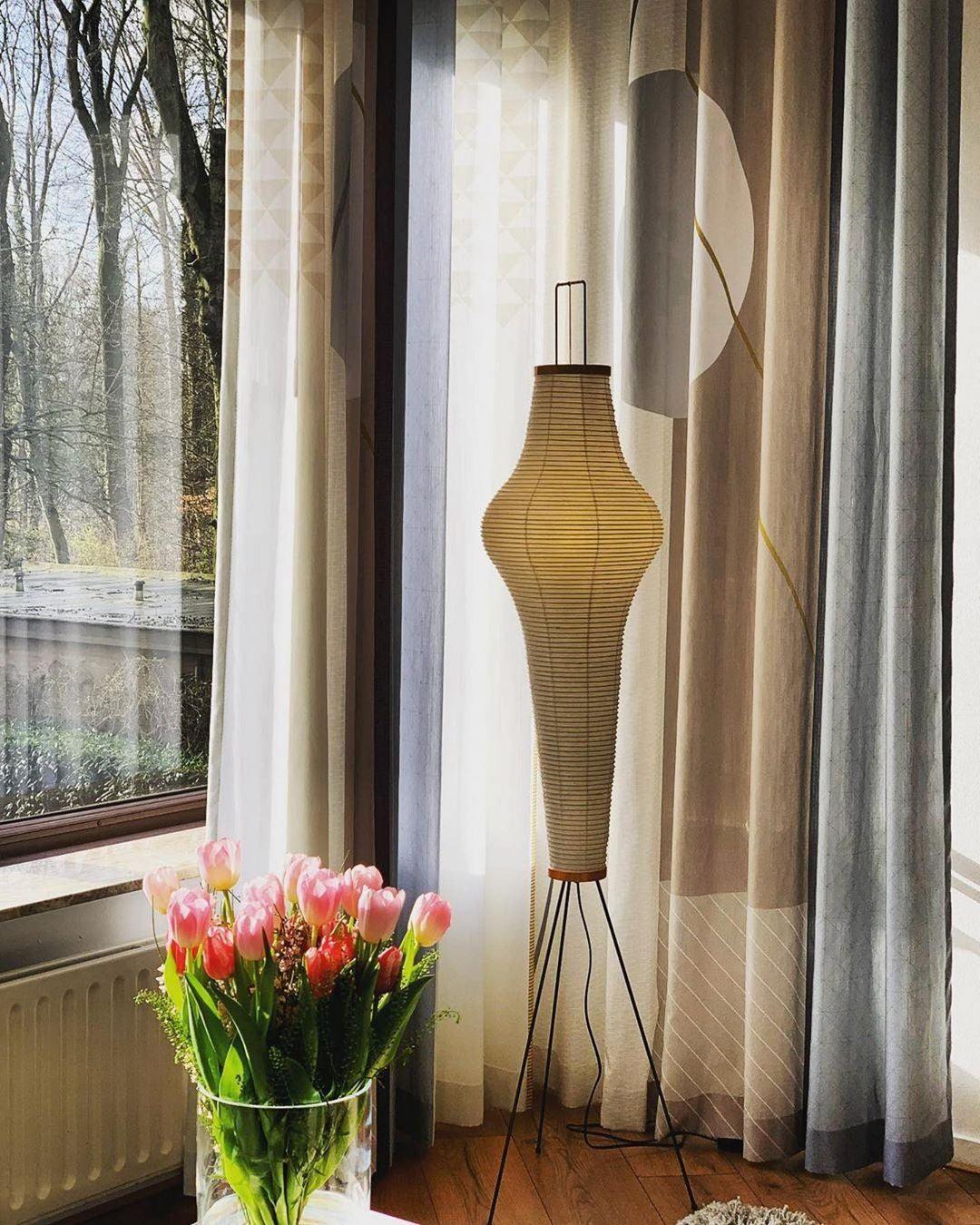 AstraLume Floor Lamp With Rice Paper Shade And Minimalist Warmth | Temsk