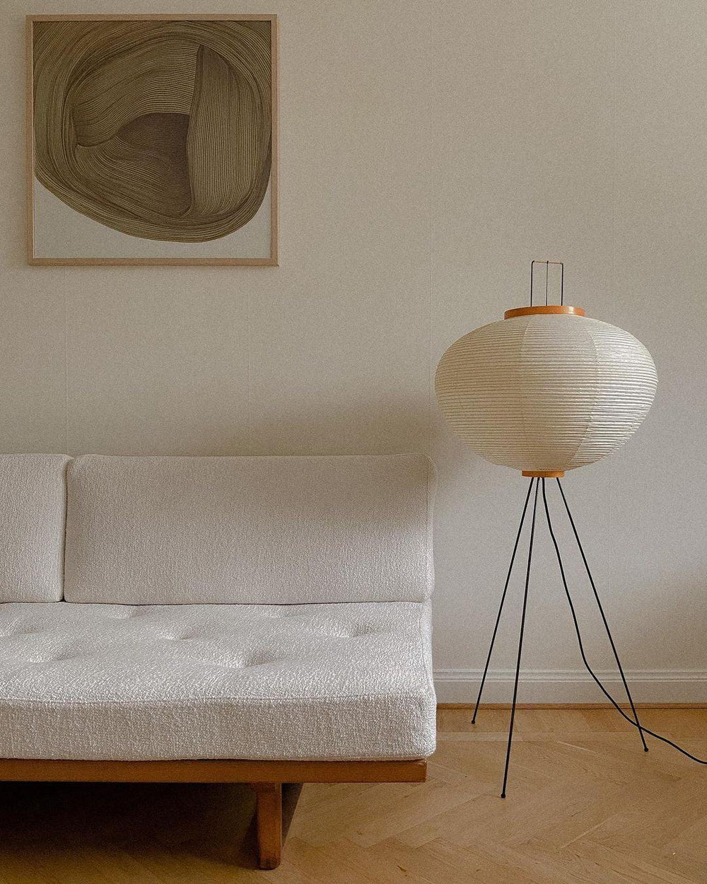 AstraLume Floor Lamp With Rice Paper Shade And Minimalist Warmth | Temsk