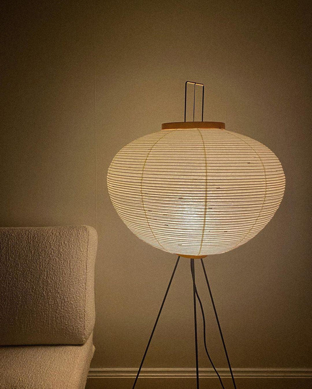 AstraLume Floor Lamp With Rice Paper Shade And Minimalist Warmth | Temsk