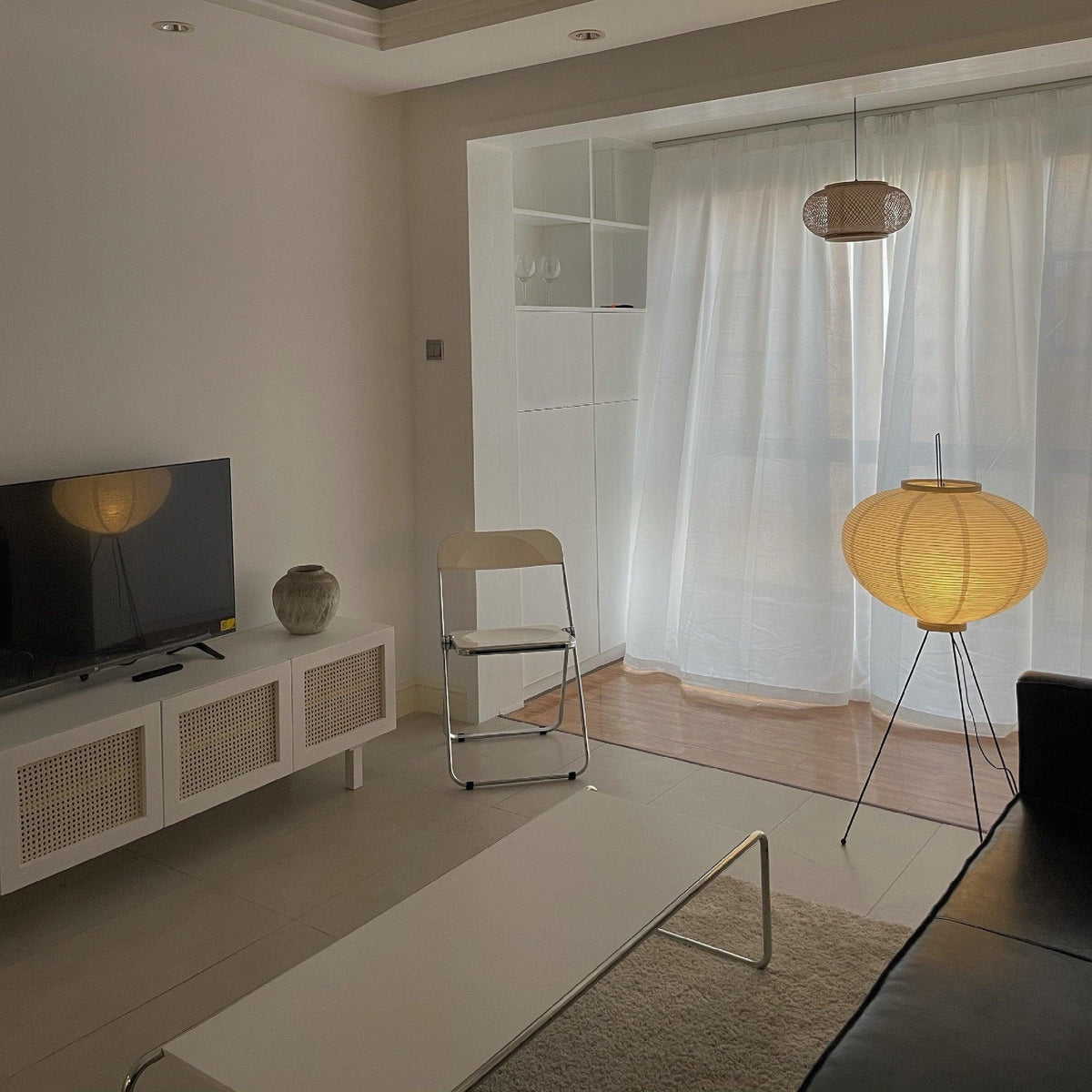 AstraLume Floor Lamp With Rice Paper Shade And Minimalist Warmth | Temsk