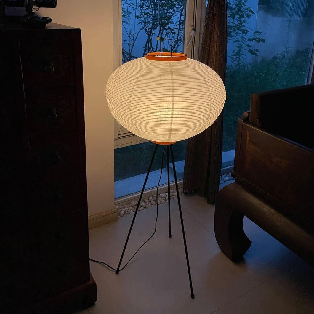 AstraLume Floor Lamp With Rice Paper Shade And Minimalist Warmth | Temsk