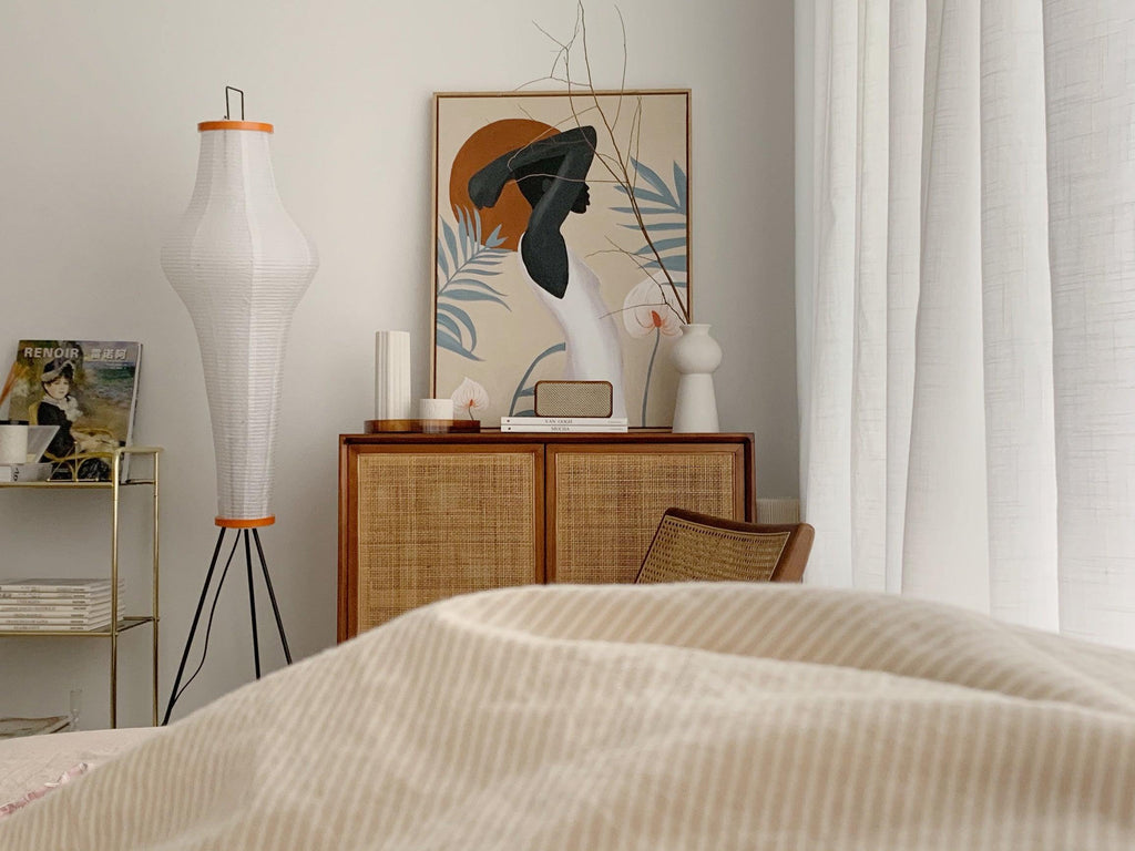 AstraLume Floor Lamp With Rice Paper Shade And Minimalist Warmth | Temsk