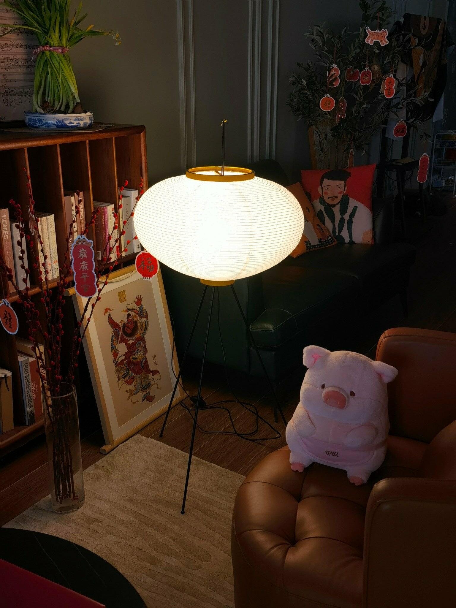 AstraLume Floor Lamp With Rice Paper Shade And Minimalist Warmth | Temsk