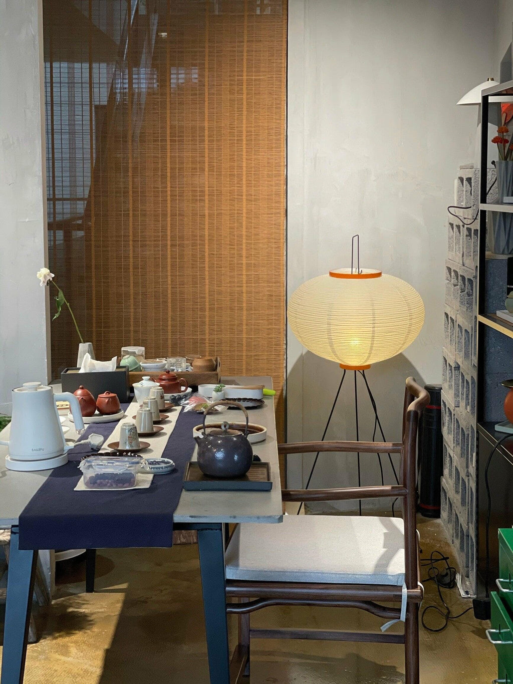 AstraLume Floor Lamp With Rice Paper Shade And Minimalist Warmth | Temsk