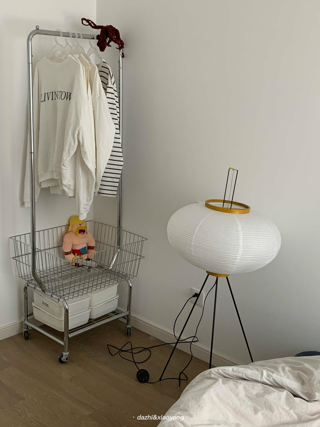 AstraLume Floor Lamp With Rice Paper Shade And Minimalist Warmth | Temsk
