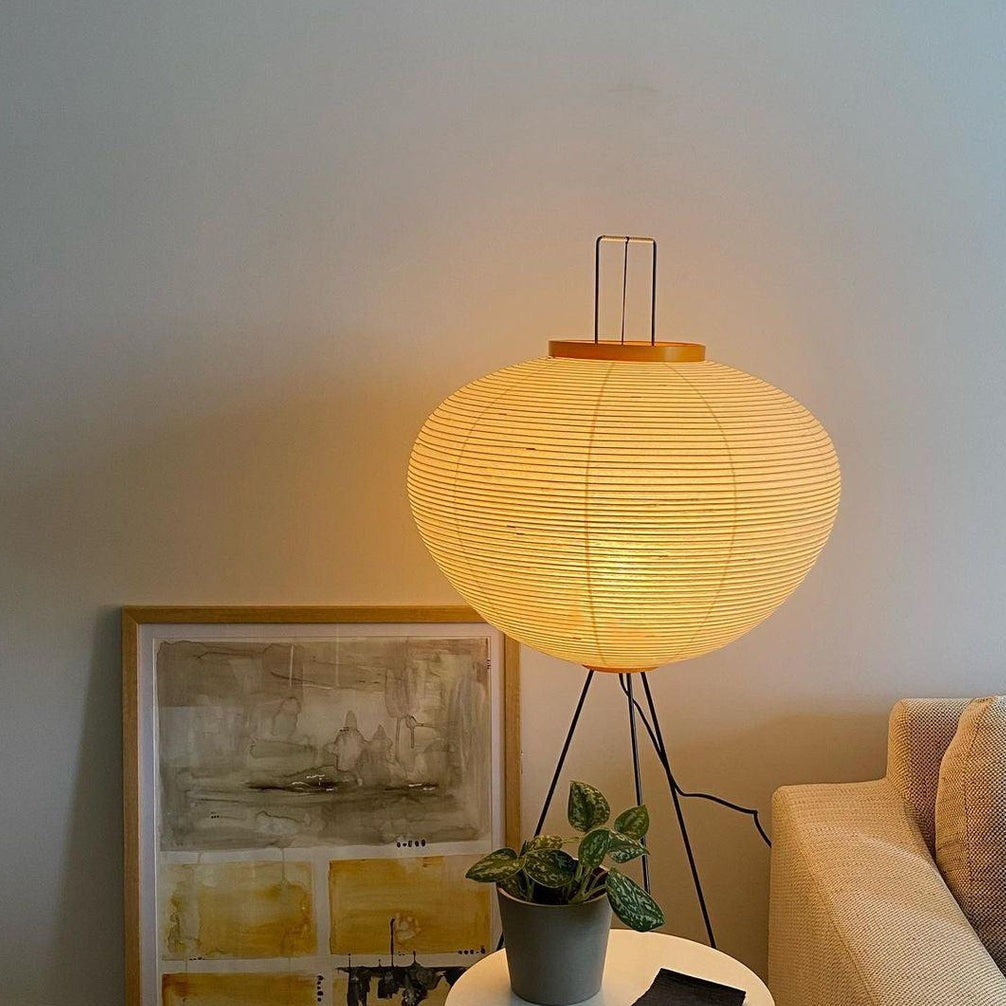 AstraLume Floor Lamp With Rice Paper Shade And Minimalist Warmth | Temsk