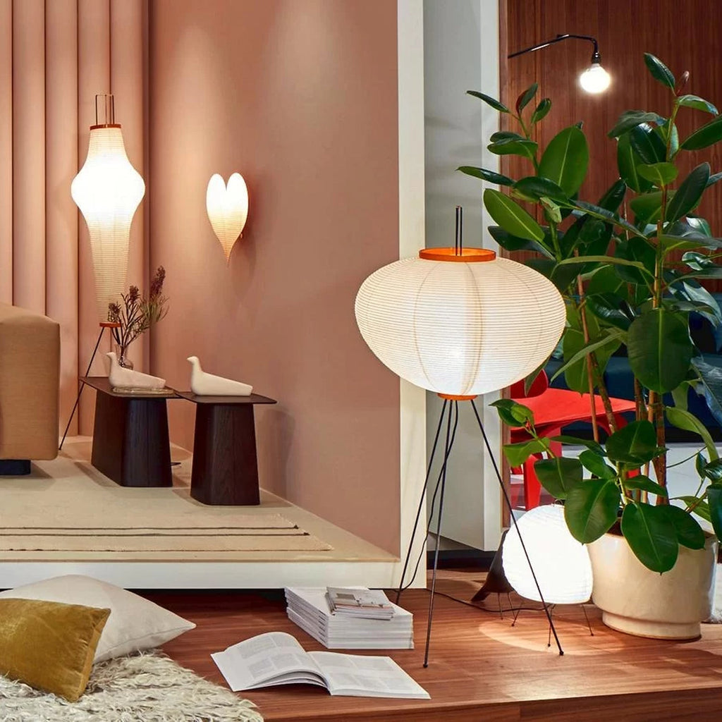 AstraLume Floor Lamp With Rice Paper Shade And Minimalist Warmth | Temsk