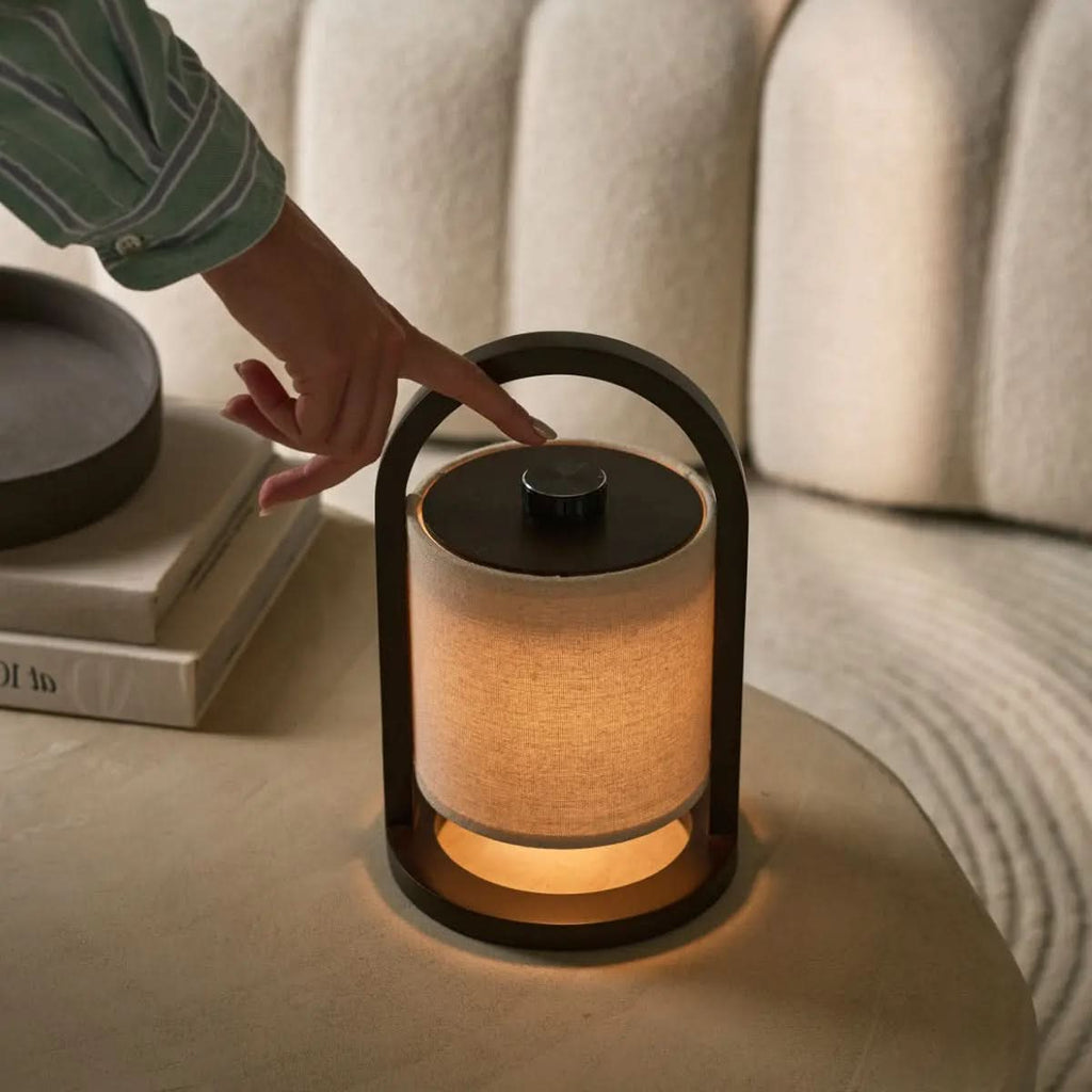 AuraLume LED Table Lamp Wireless 3 Light Modes Rechargeable Battery Up To 100 Hours | Temsk