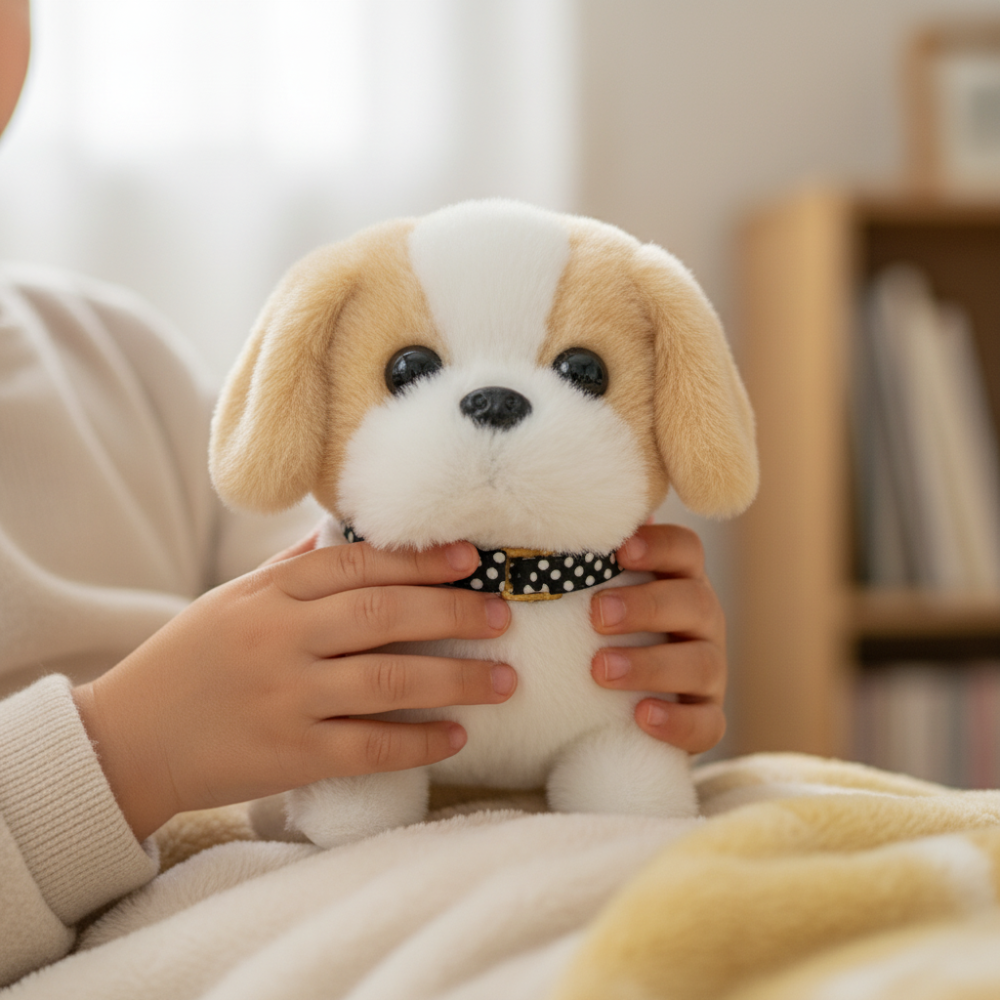 Interactive Robot Dog Plush Puppy Toy With Motion And Barking | Temsk