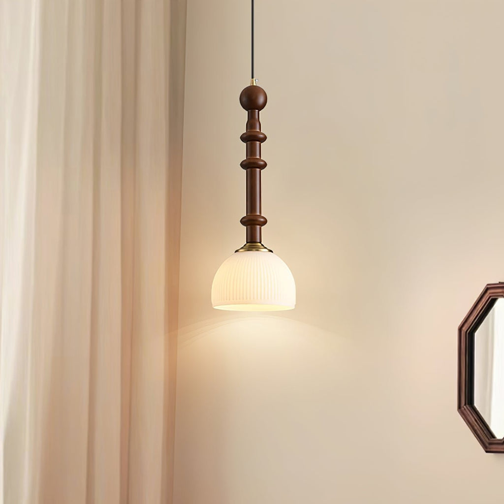 VeroLume Italian Style Pendant Lamp With Warm Glass Shade | Snurv | Temsk