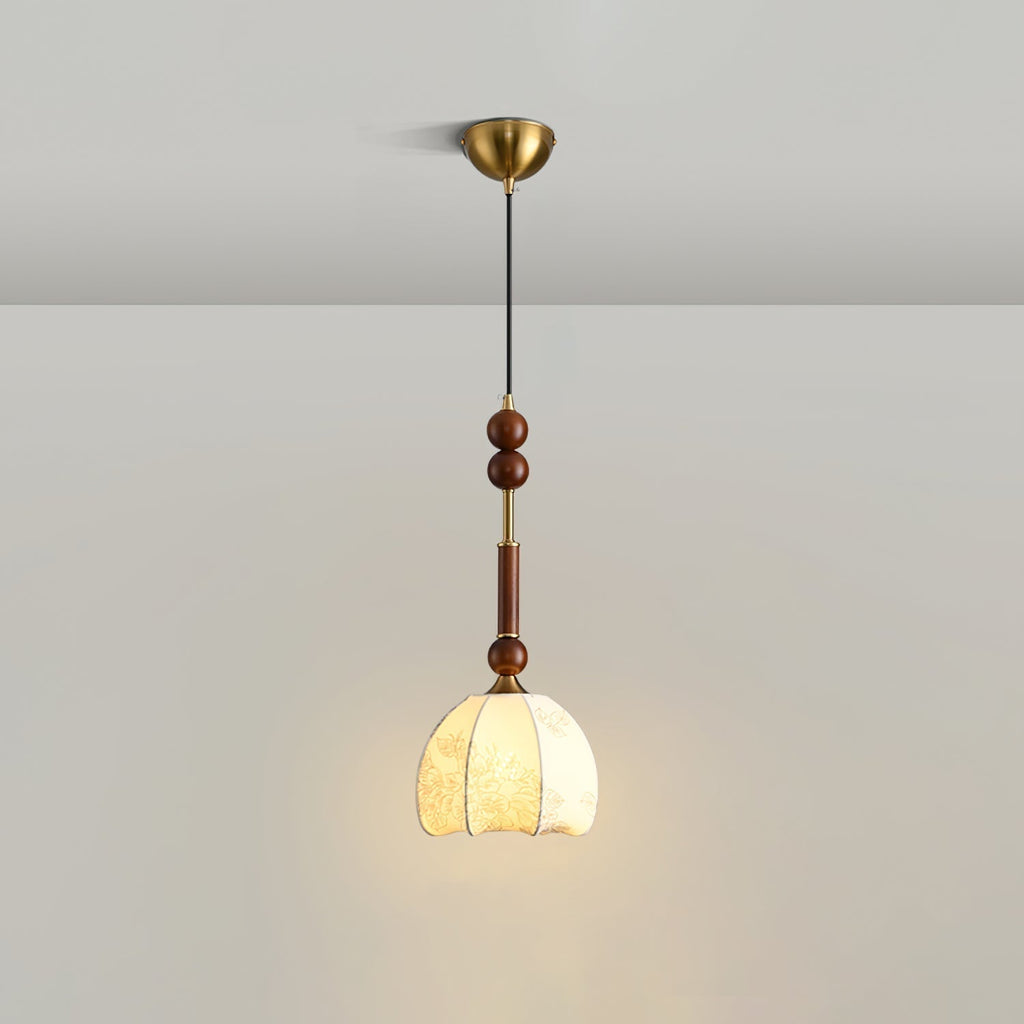 VeroLume Italian Style Pendant Lamp With Warm Glass Shade | Snurv | Temsk