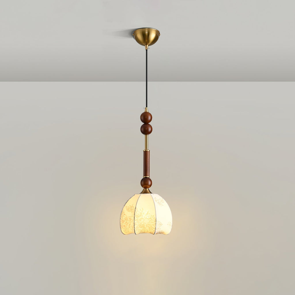 VeroLume Italian Style Pendant Lamp With Warm Glass Shade | Snurv | Temsk