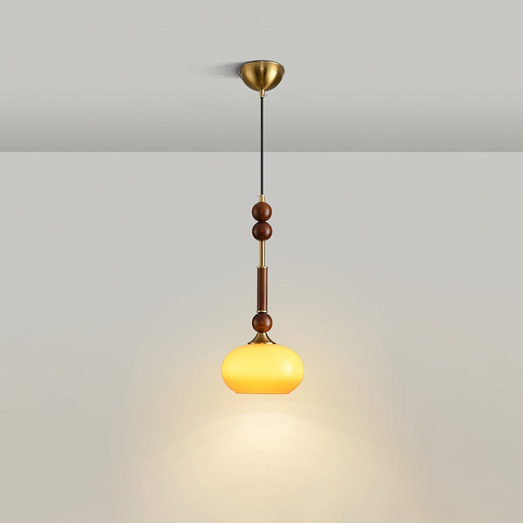 VeroLume Italian Style Pendant Lamp With Warm Glass Shade | Snurv | Temsk
