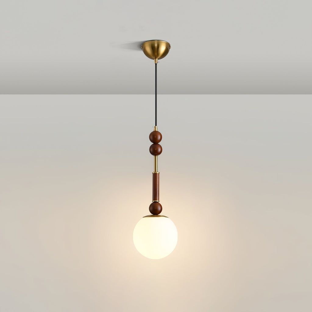 VeroLume Italian Style Pendant Lamp With Warm Glass Shade | Snurv | Temsk