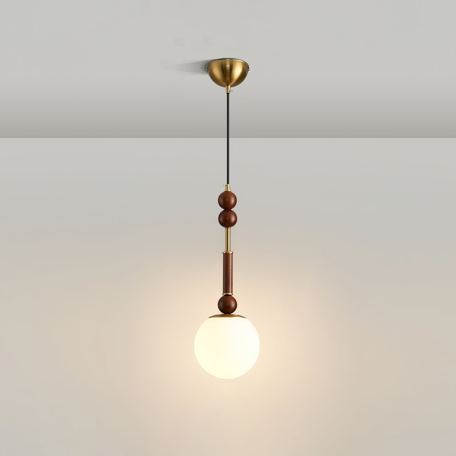 VeroLume Italian Style Pendant Lamp With Warm Glass Shade | Snurv | Temsk