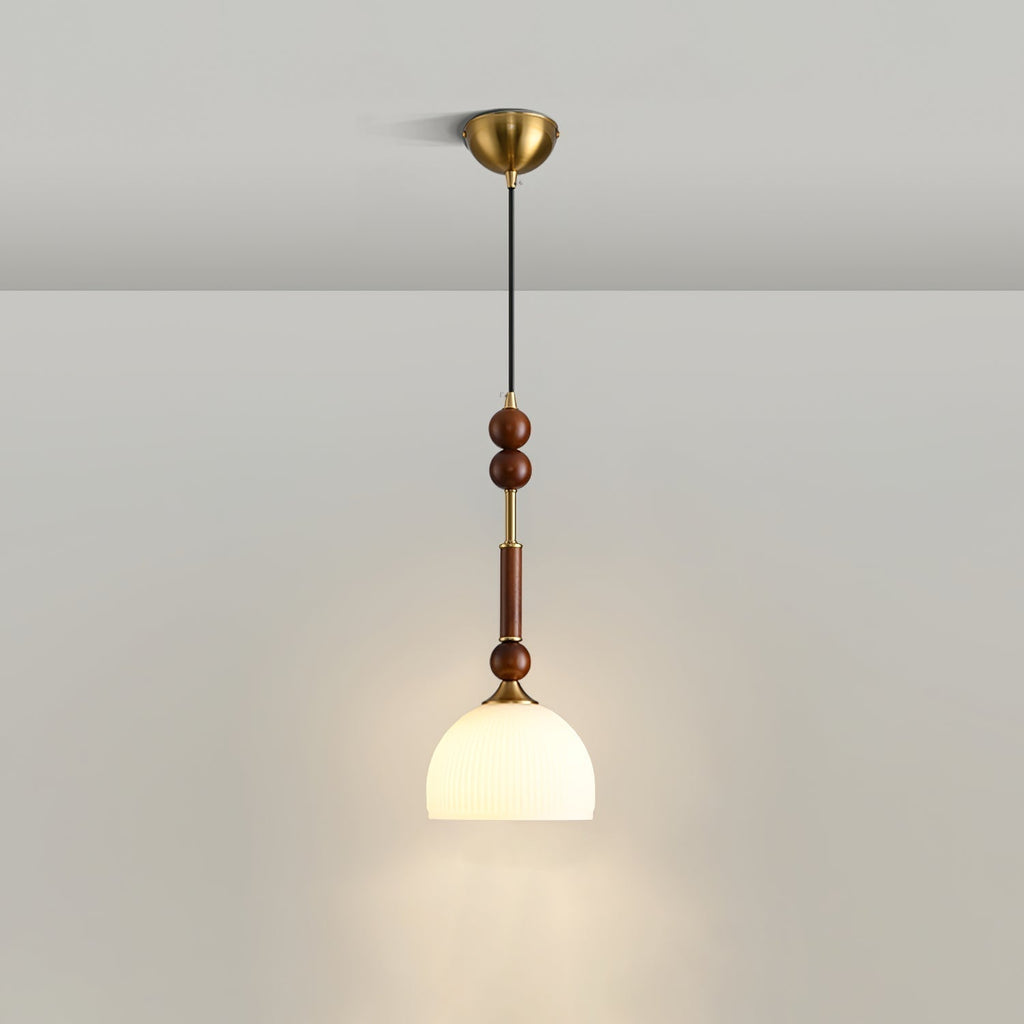 VeroLume Italian Style Pendant Lamp With Warm Glass Shade | Snurv | Temsk