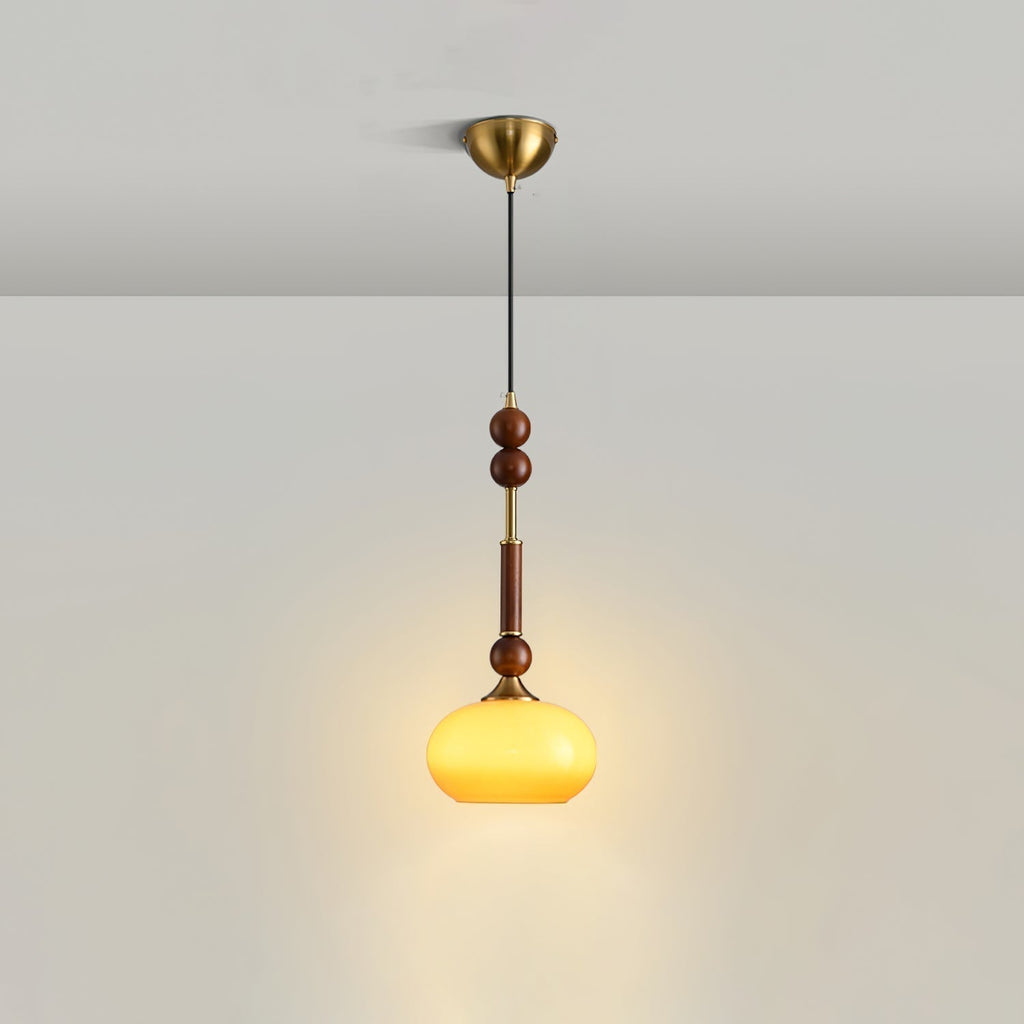 VeroLume Italian Style Pendant Lamp With Warm Glass Shade | Snurv | Temsk