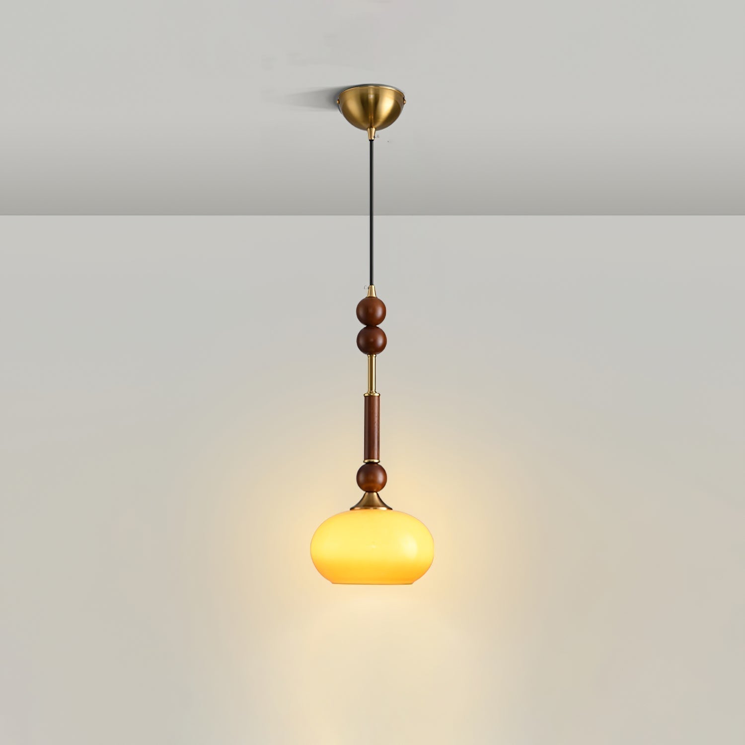 VeroLume Italian Style Pendant Lamp With Warm Glass Shade | Snurv | Temsk