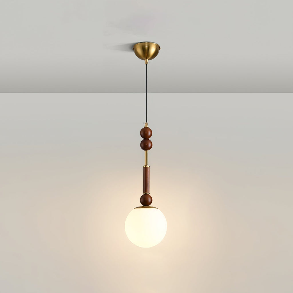 VeroLume Italian Style Pendant Lamp With Warm Glass Shade | Snurv | Temsk
