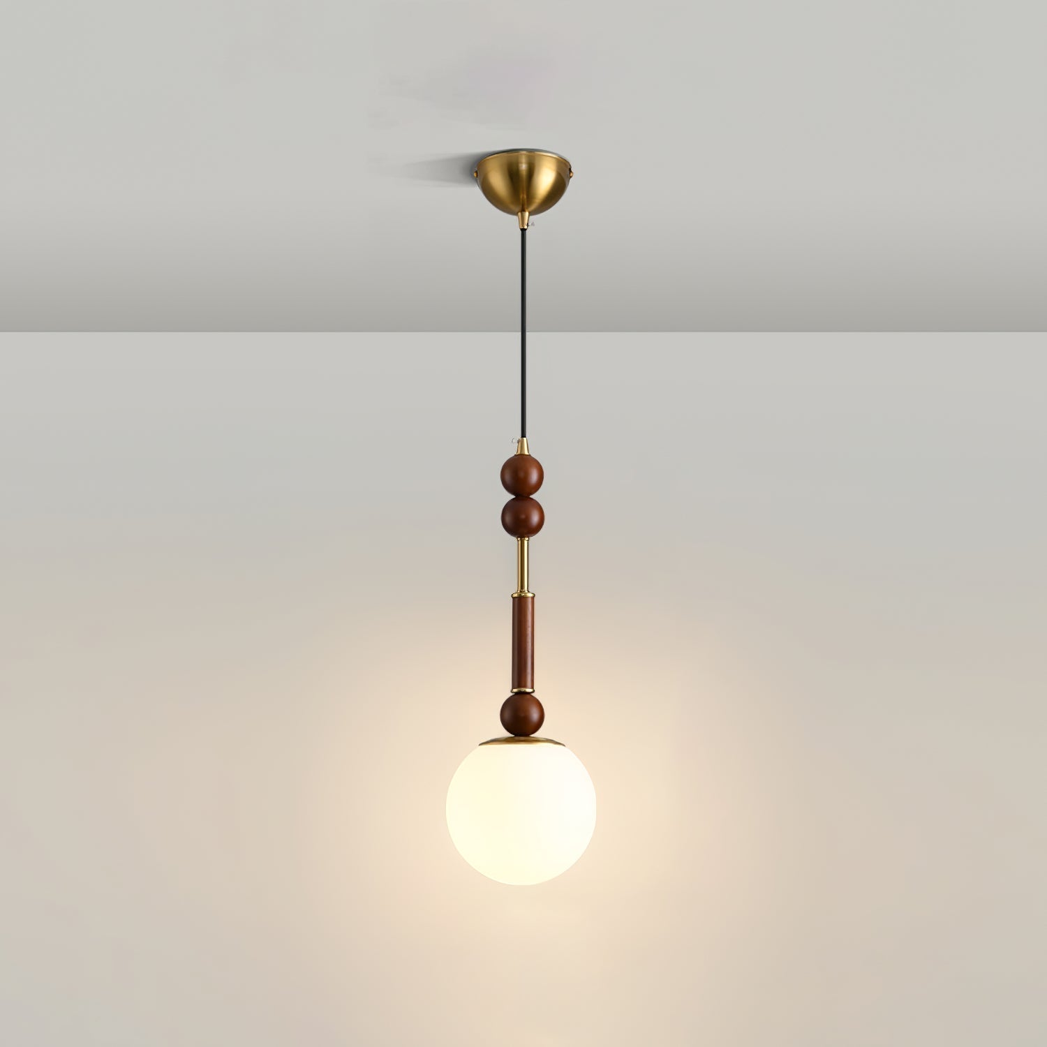 VeroLume Italian Style Pendant Lamp With Warm Glass Shade | Snurv | Temsk