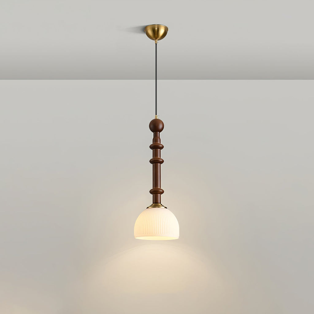 VeroLume Italian Style Pendant Lamp With Warm Glass Shade | Snurv | Temsk