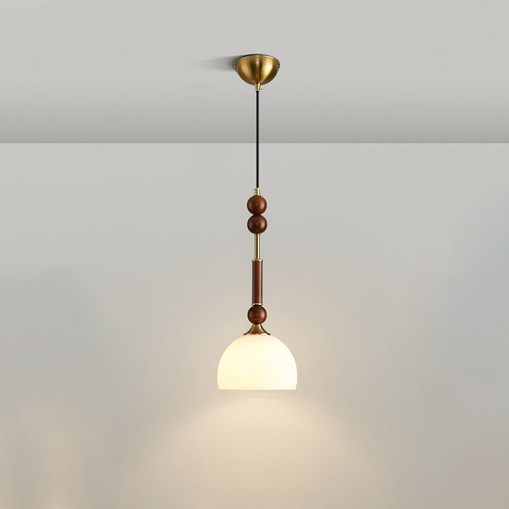 VeroLume Italian Style Pendant Lamp With Warm Glass Shade | Snurv | Temsk