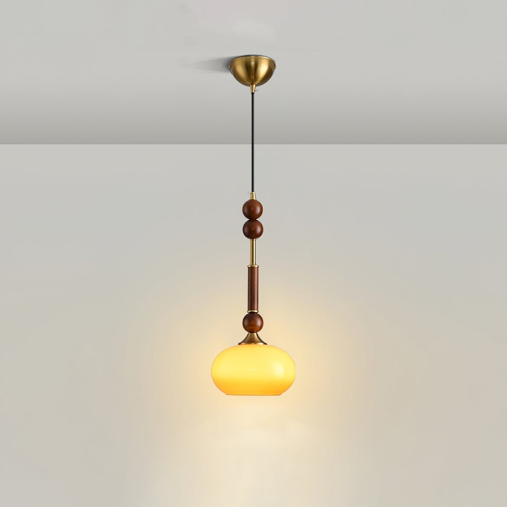 VeroLume Italian Style Pendant Lamp With Warm Glass Shade | Snurv | Temsk