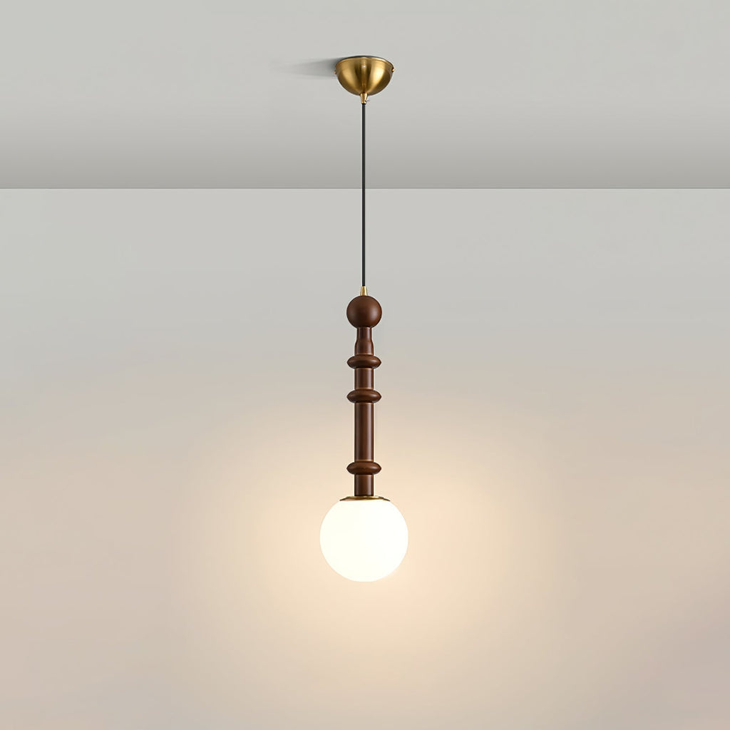VeroLume Italian Style Pendant Lamp With Warm Glass Shade | Snurv | Temsk