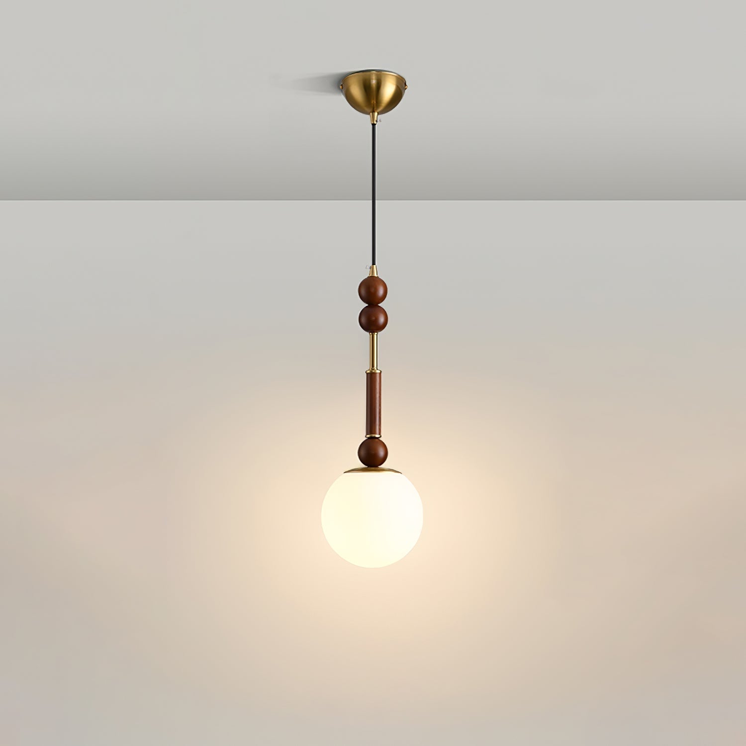 VeroLume Italian Style Pendant Lamp With Warm Glass Shade | Snurv | Temsk