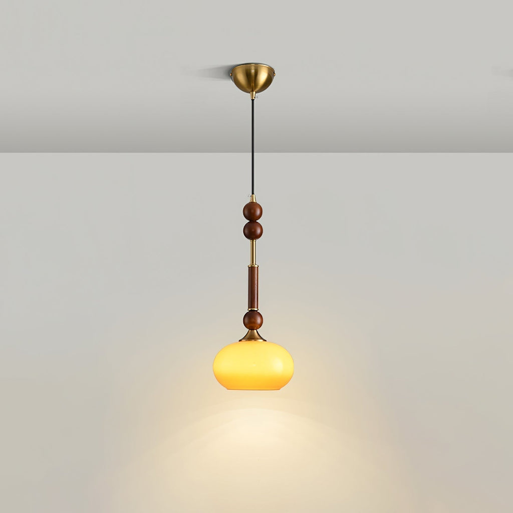 VeroLume Italian Style Pendant Lamp With Warm Glass Shade | Snurv | Temsk