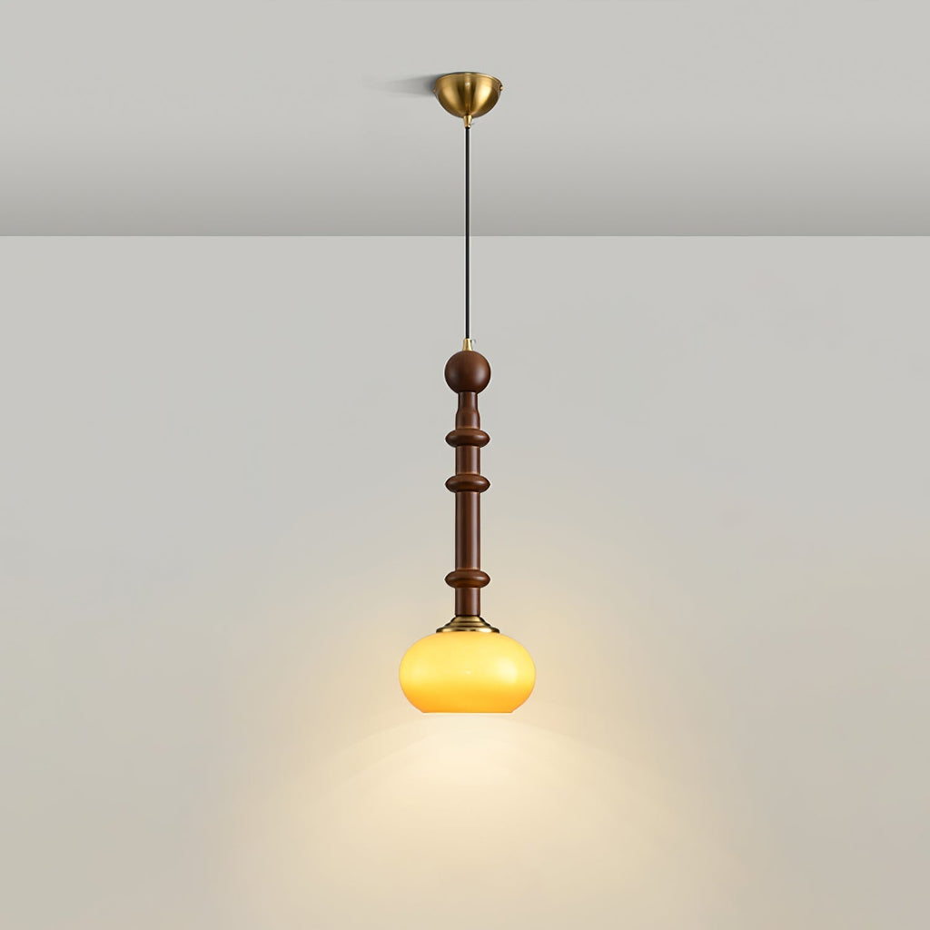 VeroLume Italian Style Pendant Lamp With Warm Glass Shade | Snurv | Temsk