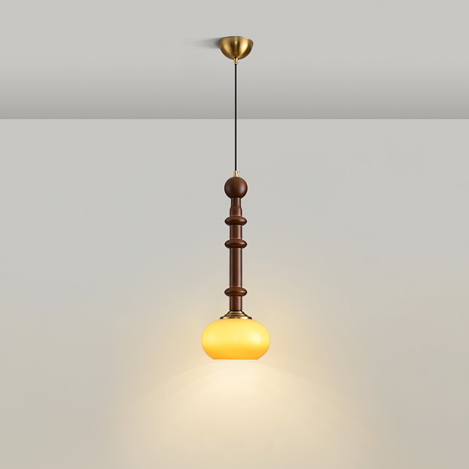VeroLume Italian Style Pendant Lamp With Warm Glass Shade | Snurv | Temsk