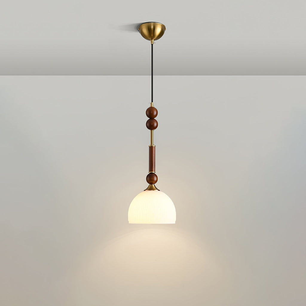 VeroLume Italian Style Pendant Lamp With Warm Glass Shade | Snurv | Temsk