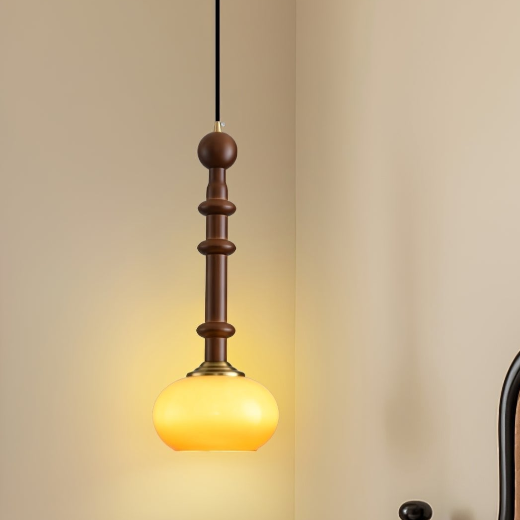 VeroLume Italian Style Pendant Lamp With Warm Glass Shade | Snurv | Temsk