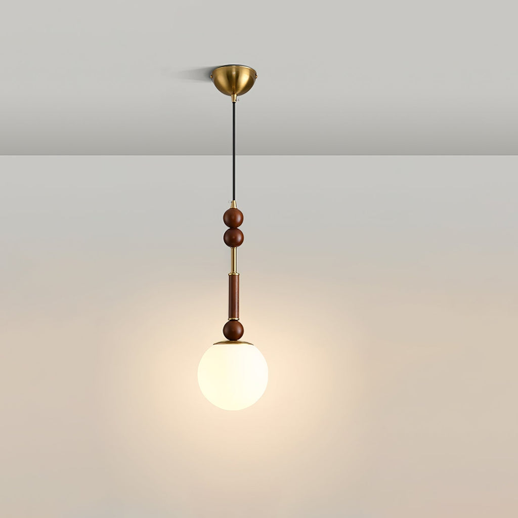 VeroLume Italian Style Pendant Lamp With Warm Glass Shade | Snurv | Temsk