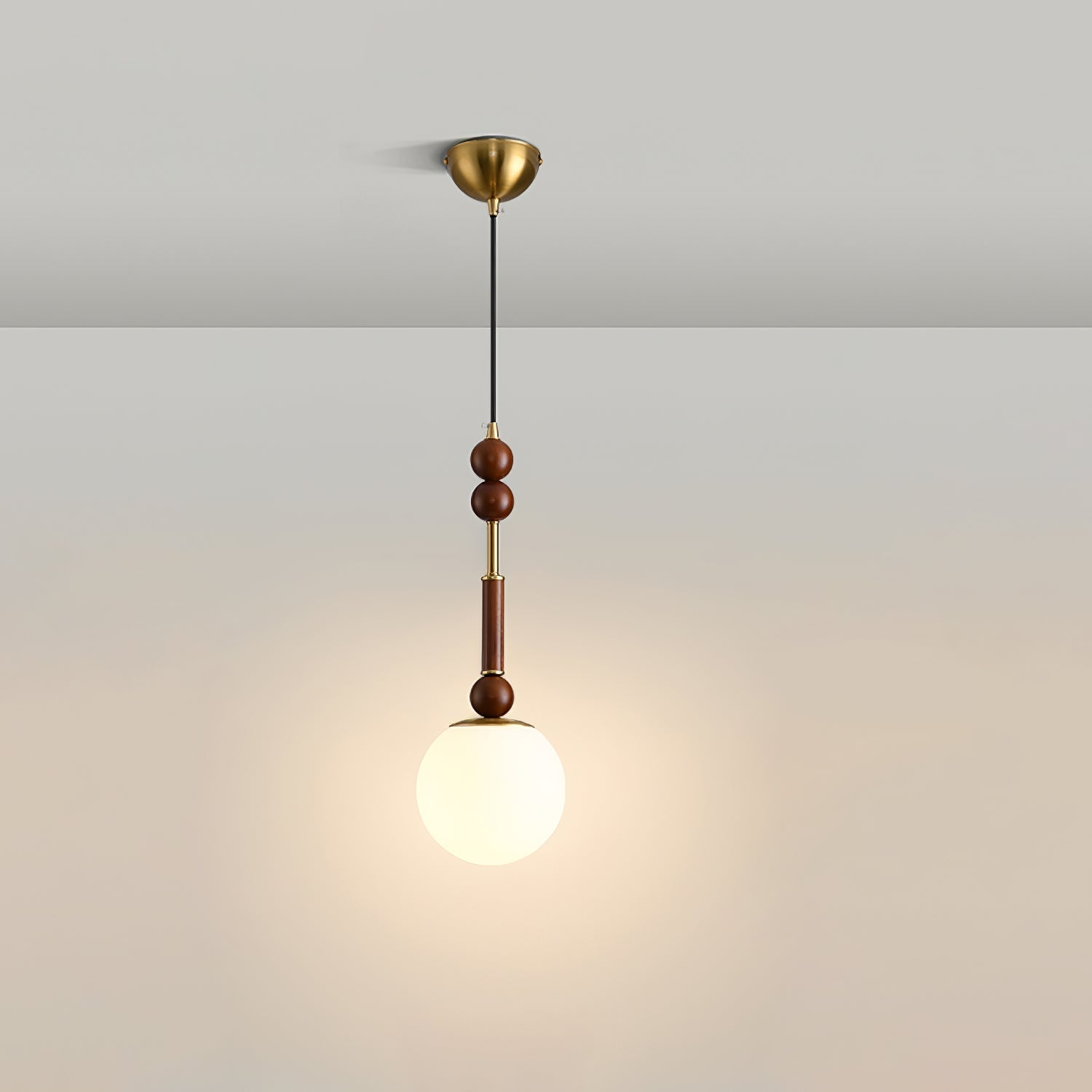VeroLume Italian Style Pendant Lamp With Warm Glass Shade | Snurv | Temsk