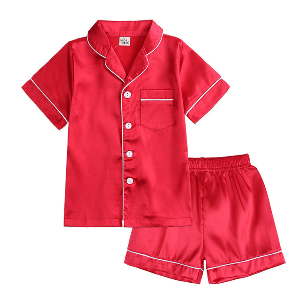 Kids Button-Top Sleepwear Set With Matching Top And Bottoms | Temsk