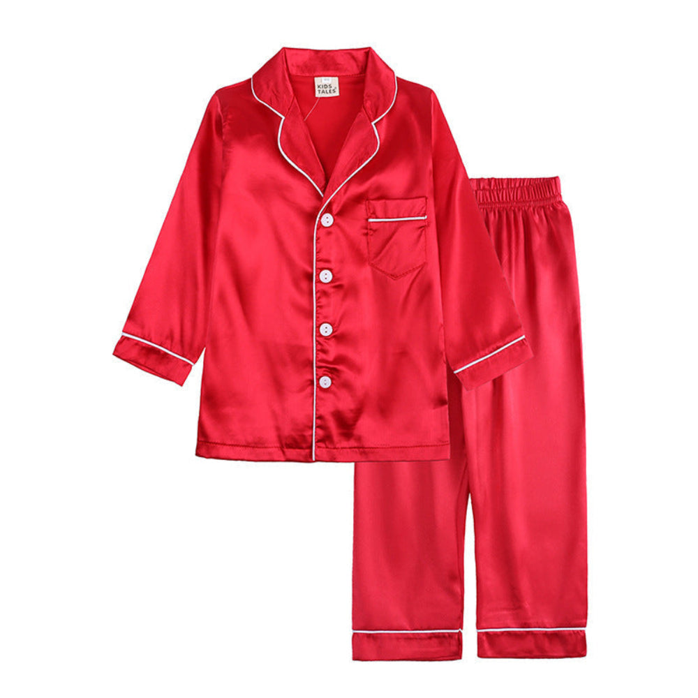 Kids Button-Top Sleepwear Set With Matching Top And Bottoms | Temsk