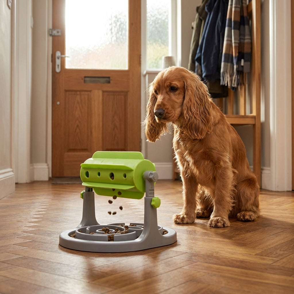 Rotating Slow Feeder for Dogs, Maze Bowl and Spinning Barrel | Temsk