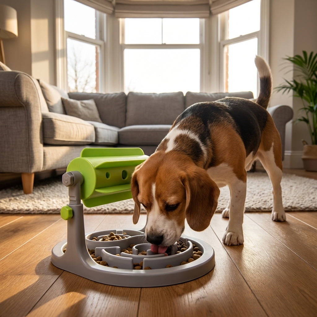 Rotating Slow Feeder for Dogs, Maze Bowl and Spinning Barrel | Temsk