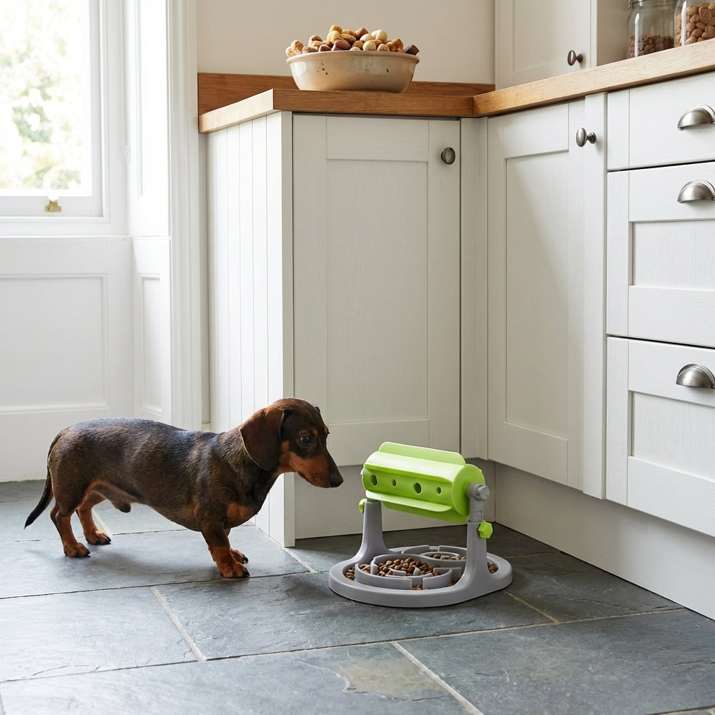 Rotating Slow Feeder for Dogs, Maze Bowl and Spinning Barrel | Temsk