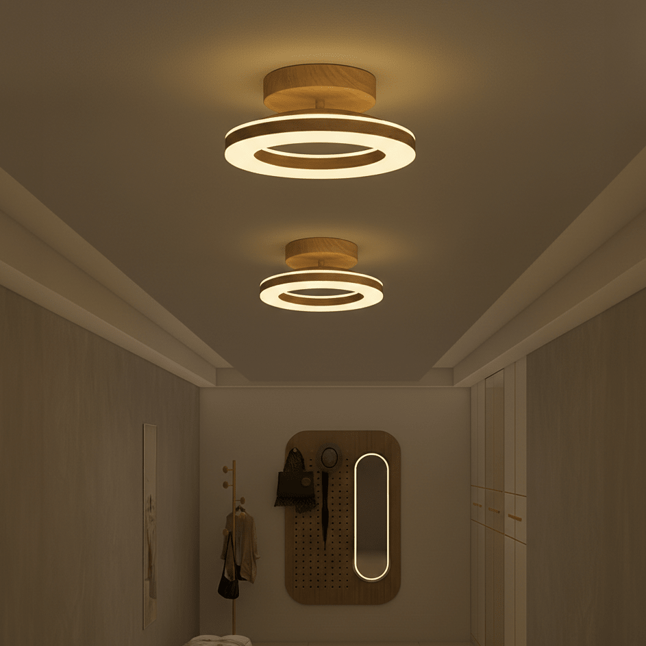 Acrylic Round LED Ceiling Light Fixture, Modern Design, 12-Inch | Temsk