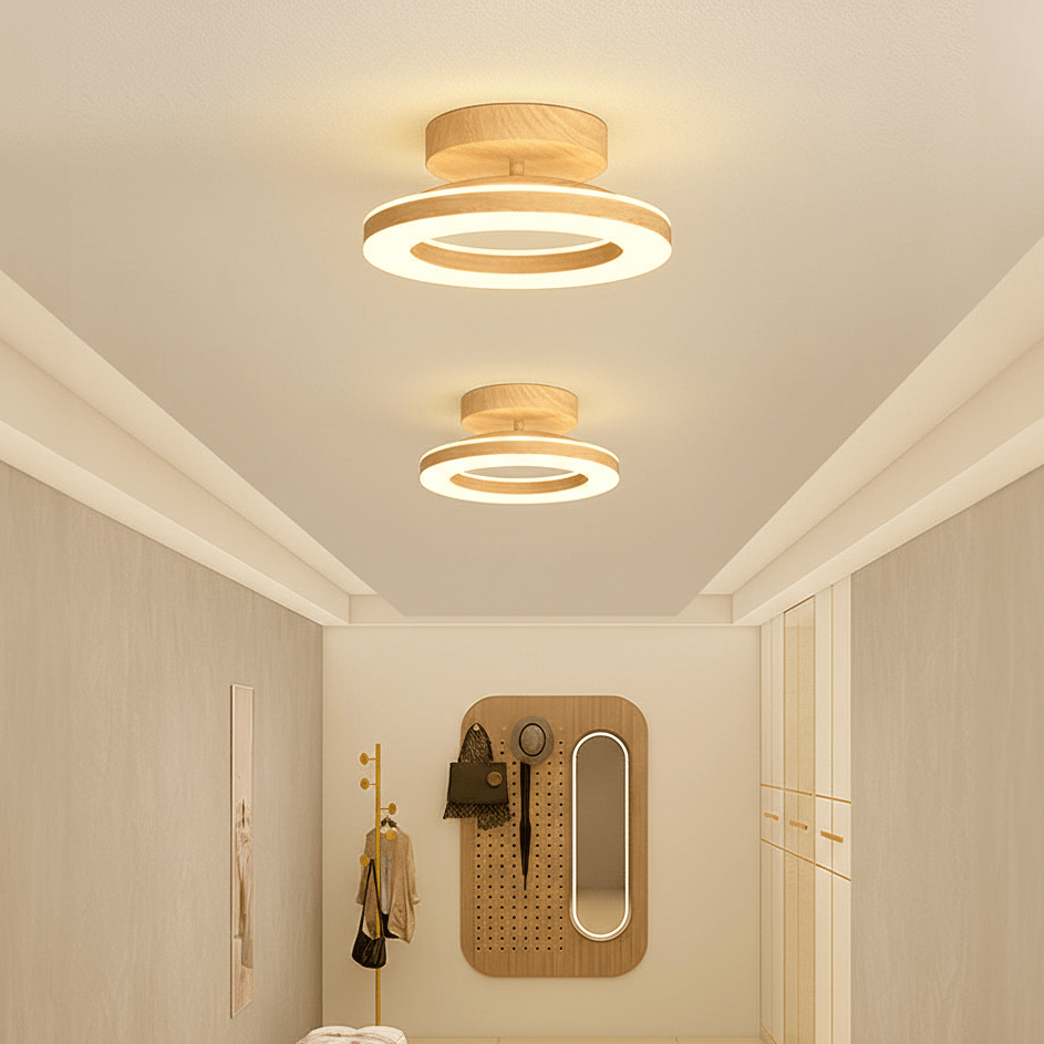 Acrylic Round LED Ceiling Light Fixture, Modern Design, 12-Inch | Temsk