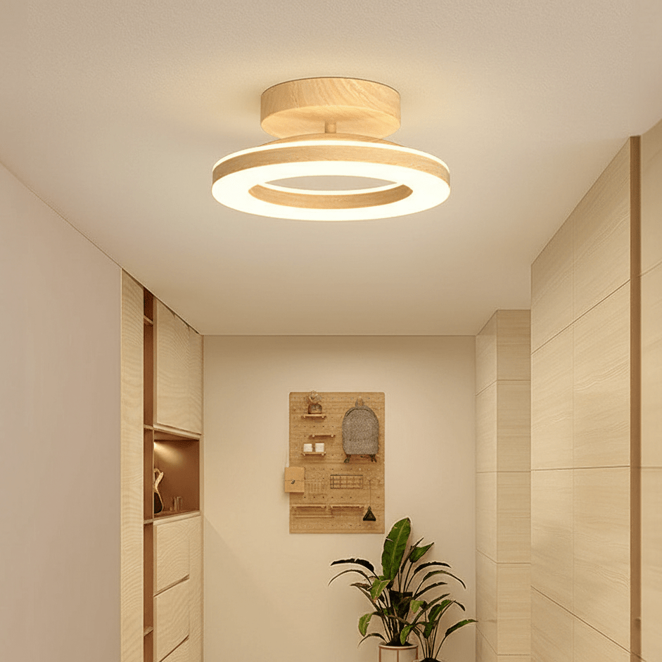 Acrylic Round LED Ceiling Light Fixture, Modern Design, 12-Inch | Temsk